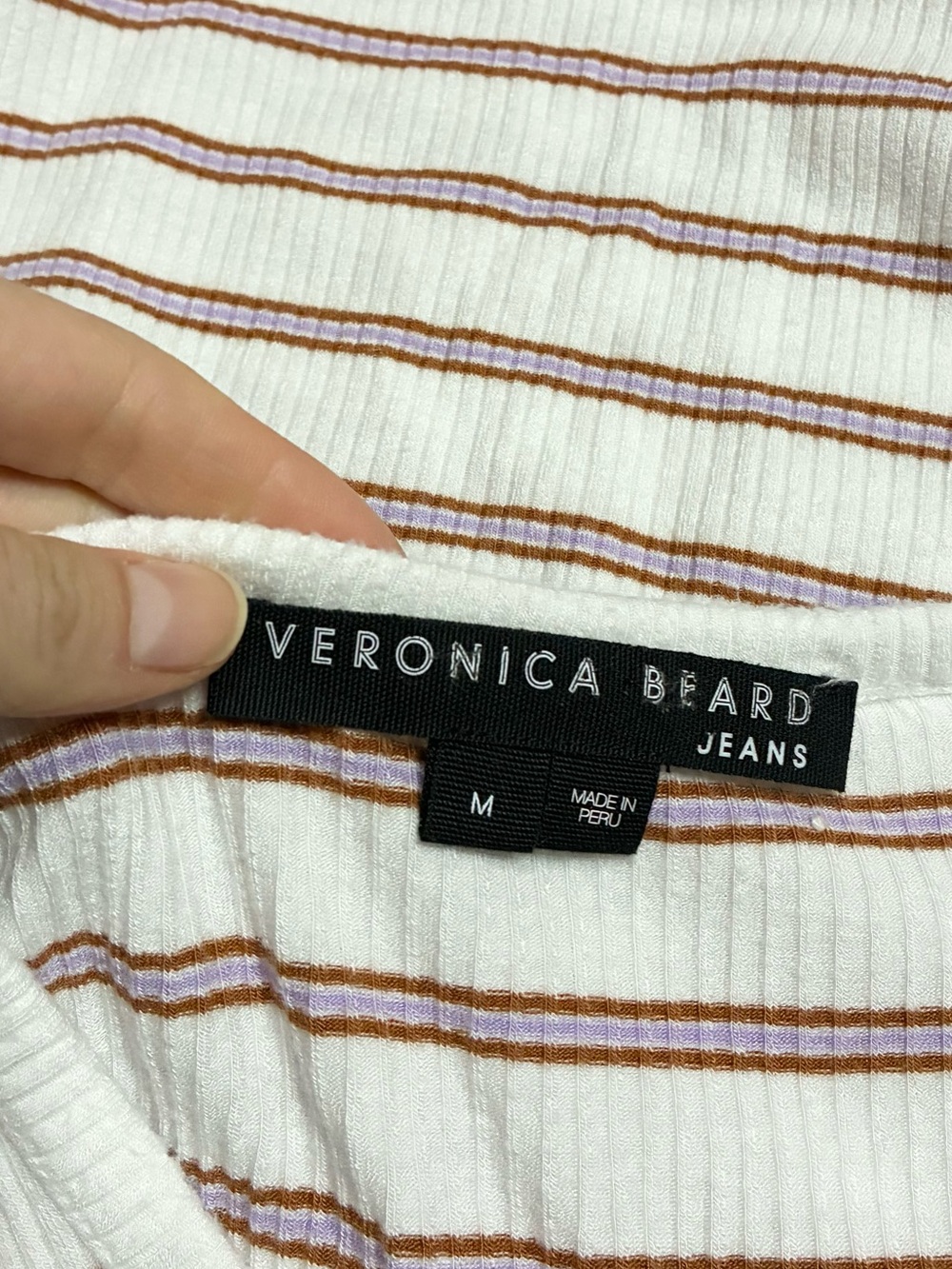 Veronica Beard Ribbed Striped Tank - Picture 4 of 5